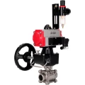 Изображение товара Кран шаровой DN.ru BV3232P(3pc)-FP-W-ISO-H WDVF Ду25 Ру63 полнопроходной, трехсоставной, нержавеющая сталь 316, уплотнение - PTFE, под приварку, с пневмоприводом PA-DA-052, пн.распределителем 4М310-08 220В, ручным дублером MON1-250-T26-ISO, БПВ AFC2000