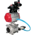 Изображение товара Кран шаровой DN.ru BV3232P(3pc)-FP-W-ISO-H WDVF Ду32 Ру63 полнопроходной, трехсоставной, корпус - нержавеющая сталь 316, уплотнение - PTFE, под приварку, с пневмоприводом PA-SA-083, пневмораспределителем 4V320-10 220В, БКВ APL-210N, БПВ AFC2000