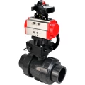 Изображение товара Кран шаровой DN.ru BV4242E-FP-GRM-ISO Дн20 Ру10 полнопроходной, корпус - НПВХ, шар - НПВХ, уплотнение - EPDM, с пневмоприводом PA-DA-052, ручным дублером MON1-250-T26-ISO и БКВ APL-210N