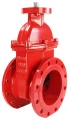 Изображение товара Задвижка клиновая 30ч939р (аналог МЗВ) DN.ru GVWN1414E-2W-F Ду250 Ру10 двусторонняя, фланцевая, клин - обрезиненный, шпиндель - невыдвижной, корпус - чугун, уплотнение - EPDM, с голым штоком, цвет - красный
