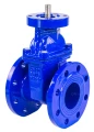 Изображение товара Задвижка клиновая 30ч939р (аналог МЗВ) DN.ru GVWN1414E-2W-F Ду100 Ру16 двусторонняя, фланцевая, клин - обрезиненный, шпиндель - невыдвижной, корпус - чугун, уплотнение - EPDM, с голым штоком, цвет - синий