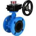 Изображение товара Затвор дисковый поворотный DN.ru WBV1313E-2W-F-H Ду50 Ру16 фланцевый, корпус - чугун GGG40, диск - чугун GGG40, уплотнение - EPDM, с редуктором DN.ru HGB RQN1-180Z