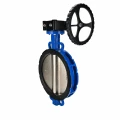Изображение товара Затвор дисковый поворотный DN.ru WBV1413E-2W-Fb-ISO-R Ду350 Ру16 межфланцевый, корпус - чугун GGG50, диск - чугун GGG40, уплотнение - EPDM, с редуктором