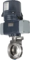 Изображение товара Затвор дисковый поворотный DN.ru WBV3131N-2W-Fb-H Ду65 Ру16 межфланцевый, корпус - нержавеющая сталь 304, диск - нержавеющая сталь 304, уплотнение - NBR, с электроприводом четвертьоборотным DN.ru QTSA-N-005EM-O0-220VAC с пружинным возвратом