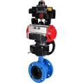 Изображение товара Затвор дисковый поворотный DN.ru WBV1313E-2W-F-H Ду125 Ру16 фланцевый, корпус - чугун GGG40, диск - чугун GGG40, EPDM, с пневмоприводом DN.ru PA-DA-130, пневмораспределителем 4M310-08 AC220V, БКВ APL-410N EX и ручным дублером MON1-250-T26-ISO