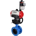 Изображение товара Затвор дисковый поворотный DN.ru WBV1313E-2W-F-H Ду50 Ру16 фланцевый, корпус - чугун GGG40, диск - чугун GGG40, EPDM, с пневмоприводом PA-DA-105, пневмораспределителем DN.ru 4M310-08 AC220V, ручным дублером DN.ru MON1-250-T26-ISO и БПВ DN.ru AFC2000