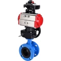 Изображение товара Затвор дисковый поворотный DN.ru WBV1313E-2W-F-H Ду50 Ру16 фланцевый, корпус - чугун GGG40, диск - чугун GGG40, уплотнение - EPDM, с пневмоприводом DN.ru PA-DA-105, БКВ DN.ru APL-210N и ручным дублером DN.ru MON1-250-T26-ISO