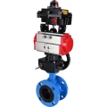 Изображение товара Затвор дисковый поворотный DN.ru WBV1313E-2W-F-H Ду200 Ру16 фланцевый, корпус - чугун GGG40, диск - чугун GGG40, уплотнение - EPDM, с пневмоприводом DN.ru PA-DA-140, БКВ DN.ru APL-410N EX и ручным дублером DN.ru MON2-450-T28-ISO