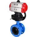 Изображение товара Затвор дисковый поворотный DN.ru WBV1313E-2W-F-H Ду65 Ру16 фланцевый, корпус - чугун GGG40, диск - чугун GGG40, уплотнение - EPDM, с пневмоприводом DN.ru PA-DA-105 и ручным дублером DN.ru MON1-250-T26-ISO