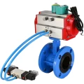 Изображение товара Затвор дисковый поворотный DN.ru WBV1313E-2W-F-H Ду50 Ру16 фланцевый с пневмоприводом