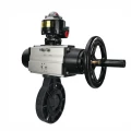 Изображение товара Затвор дисковый поворотный DN.ru WBV4242E-2W-Fb-ISO Дн65 Ру10 межфланцевый, корпус - НПВХ, диск - НПВХ, уплотнение - EPDM, с пневмоприводом PA-DA-105-1 и БКВ APL-510N EX