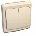 Изображение товара Выключатель двухклавишный Systeme Electric Этюд IP20 для скрытого монтажа