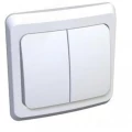 Изображение товара Двухклавишный выключатель Systeme Electric Этюд 220В IP20 белый