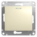 Изображение товара Выключатель одноклавишный Systeme Electric Glossa с подсветкой, IP20, бежевый