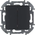 Изображение товара Выключатель двухклавишный Legrand INSPIRIA скрытой установки 10 А антрацит