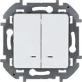 Изображение товара Выключатель двухклавишный Legrand INSPIRIA с подсветкой 10А IP20