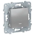 Изображение товара Выключатель одноклавишный Systeme Electric UNICA NEW с подсветкой, IP21, алюминий, 10 А