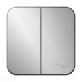 Изображение товара Двухклавишный выключатель Systeme Electric BLANCA IP20 220В 10А алюминий