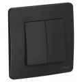 Изображение товара Двухклавишный выключатель Systeme Electric BLANCA скрытой установки антрацит IP20