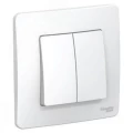 Изображение товара Двухклавишный выключатель Systeme Electric BLANCA IP20 белый для внутренней установки