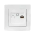 Изображение товара Электромонтажная розетка RJ45 IP20 поликарбонат белая серия Валенсия EKF