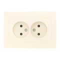 Изображение товара Розетка EKF Валенсия 2-местная скрытая установка кремовая