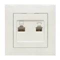 Изображение товара Розетка EKF Валенсия RJ45+RJ-11 2-местная белая