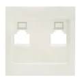 Изображение товара Лицевая панель розетки двухместной EKF Валенсия RJ-45 для локальной сети, встраиваемая, корпус - поликарбонат, степень защиты IP20, цвет - жемчуг