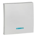 Изображение товара Лицевая панель выключателя одноклавишного EKF Валенсия с индикатором, встраиваемая, корпус - поликарбонат, степень защиты IP20, цвет - сталь