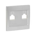 Изображение товара Лицевая панель розетки одноместной EKF Валенсия RJ-45 для локальной сети, встраиваемая, корпус - поликарбонат, степень защиты IP20, цвет - сталь