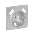 Изображение товара Лицевая панель розетки одноместной EKF Валенсия 2 USB-порта со шторками и заземлением, встраиваемая, корпус - поликарбонат, степень защиты IP20, цвет - сталь