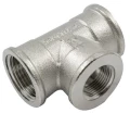 Изображение товара Тройник TIEMME 1570N 1"x1/2"x1" латунный никелированный резьбовой для стальных труб