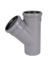 Изображение товара Тройник Агригазполимер Ду110x110 45° для внутренней канализации НПВХ