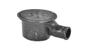 Изображение товара Трап горизонтальный Аквапромлит Дн50 с чугунной решеткой, круглый