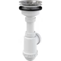 Изображение товара Сифон для кухонной мойки бутылочный Alca Plast A446-DN50/40 3 1/2″х40/50 с нержавеющей решеткой