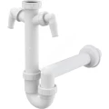 Изображение товара Сифон для кухонной мойки трубный Alca Plast A82-DN40 1 1/2 с двумя отводами
