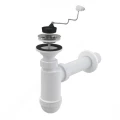 Изображение товара Сифон для умывальника Alca Plast A41R 1 1/4″x40 бутылочный нержавеющая решетка