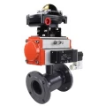 Изображение товара Кран шаровой ALSO КШ.Ф.Р.015.40-01 Ду15 Ру40 стандартнопроходной, фланцевый, корпус - сталь 20, уплотнение - PTFE, управление - пневмопривод DN.ru SA-052-10 с пневмораспределителем DN.ru-4М310-08 220В NAMUR и БКВ DN.ru APL-510N EX
