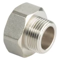 Изображение товара Переходник ALTSTREAM (TEBO) 1/2″х3/8″ Ду15х10 Ру40, корпус – никелированная латунь, внутренняя/наружная резьба