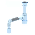 Изображение товара Сифон бутылочный АНИ Пласт C0110 1 1/2x40 с гофрой и нержавеющей решеткой для кухни