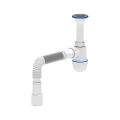 Изображение товара Сифон для умывальника и мойки АНИ Пласт C0515 1 1/2″ с гофрой и нержавеющей решеткой