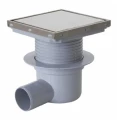 Изображение товара Горизонтальный регулируемый канализационный трап АНИ Пласт TQ5812 Дн50 нержавеющая решетка