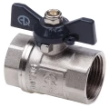 Изображение товара Кран шаровой AQUALINK ВР-ВР 3/4″ Ду20 Ру35 полнопроходной, двухходовой, латунь CW617N, уплотнение - PTFE, внутренняя резьба, ручка-бабочка