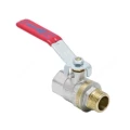 Изображение товара Кран шаровой Aquasfera 1003-04 1 1/4″ Ду32 Ру20 полнопроходной, двухходовой, латунь CW617N никелированная, уплотнение - PTFE, внутренняя резьба / наружная резьба, ручка-рычаг