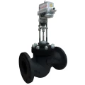 Изображение товара Клапан запорно-регулирующий Авангард КЗРр 25ч945п Ду100 Ру16 односедельный разгруженный, присоединение фланцевое, корпус - чугун СЧ20, уплотнение - фторопласт-4, электропривод ПЭП-САЗ-2-4000 (стандарт-2)