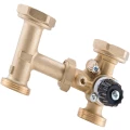 Изображение товара Клапан трехходовой смесительный Barberi 51D Ду40 Ру10 Kvs6, с байпасом, соединение для насоса и коллектора G1″1/2M