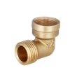Изображение товара Уголок БАЗ ВН Ду15 Ру40 корпус — латунь ЛС59-1, резьба внутренняя-наружная