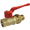 Изображение товара Кран шаровой БАЗ 11б27п1 А31 1 1/4″ Ду32 Ру40 полнопроходной, двухходовой, латунь, уплотнение - PTFE, внутренняя резьба / американка, ручка-рычаг