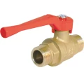 Изображение товара Кран шаровой БАЗ 11б27п1 А32 1/2″ Ду15 Ру40 полнопроходной, двухходовой, латунь, уплотнение - PTFE, наружная резьба, ручка-рычаг