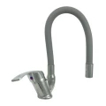 Изображение товара Смеситель для кухни Центр Сантехники Стандарт ЦС 27/23 одноручный, излив гибкий силиконовый, боковая ручка, серый